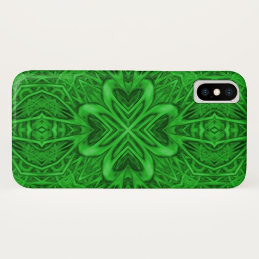 Celtic Clover  Green Fractal Kaleidoscope Case-Mate iPhone Case (Achterkant (horizontaal))