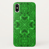 Celtic Clover  Green Fractal Kaleidoscope Case-Mate iPhone Case (Achterkant)