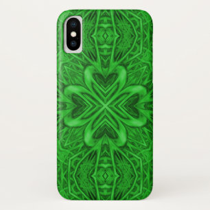 Celtic Clover  Green Fractal Kaleidoscope Case-Mate iPhone Case