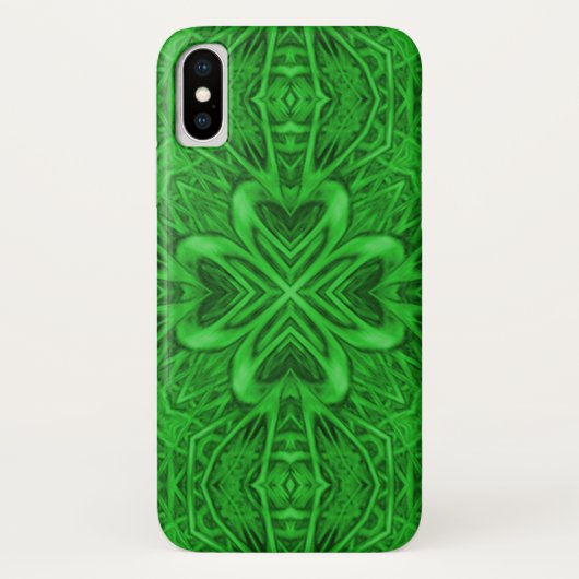 Celtic Clover Green Fractal Kaleidoscope Case-Mate iPhone Case (Achterkant)