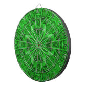 Celtic Clover Green Fractal Kaleidoscope Dartbord (Voorkant Rechts)