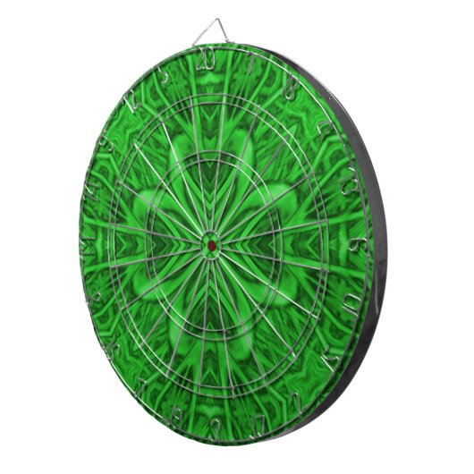Celtic Clover Green Fractal Kaleidoscope Dartbord (Voorkant Rechts)