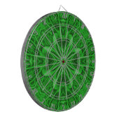 Celtic Clover Green Fractal Kaleidoscope Dartbord (Voorkant Links)