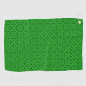 Celtic Clover  Green Fractal Kaleidoscope Golfhanddoek (Horizontaal)