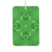 Celtic Clover  Green Fractal Kaleidoscope Luchtverfrisser (Voorkant)