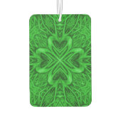 Celtic Clover  Green Fractal Kaleidoscope Luchtverfrisser (Achterkant)