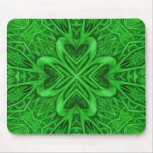 Celtic Clover  Green Fractal Kaleidoscope