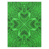 Celtic Clover Green Fractal Kaleidoscope Tafelkleed (Voorkant)
