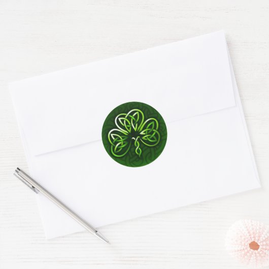Celtic Clover Knot Design Stickers (Envelop)