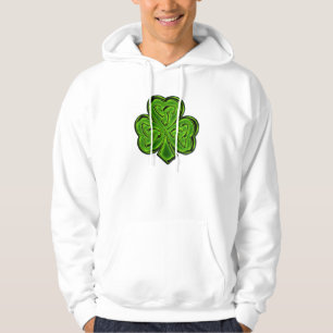 CELTIC CLOVER SHAMROCK Hoodie in Ierse stijl