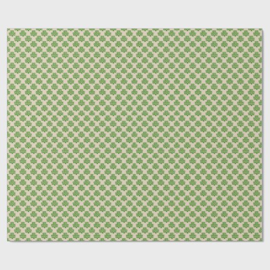 Celtic Clover Shamrocks Pattern Cadeaupapier (Vlak)