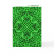 Celtic Clover Vintage Green Fractal Kaleidoscope