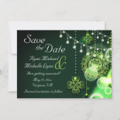 Celtic Clovers and String Lights Irish Wedding Save The Date (Voorkant)
