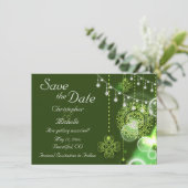 Celtic Clovers Irish Save the Date Wedding Kaart (Staand voorkant)