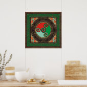 Celtic Color Spirals Poster (Keuken)