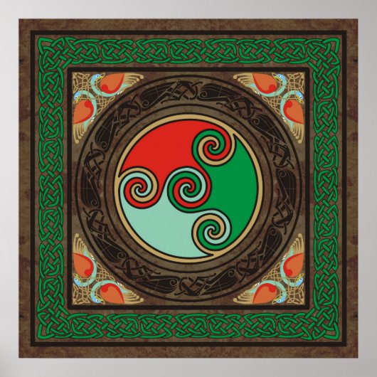 Celtic Color Spirals Poster (Voorkant)