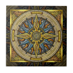 Celtic Compass Tile Tegeltje