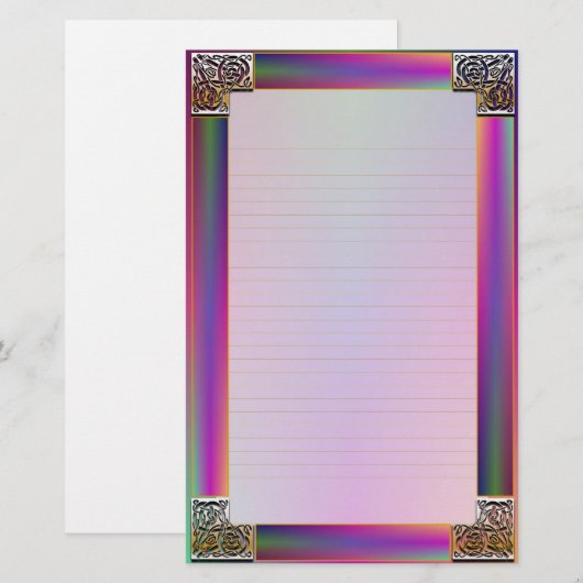 "Celtic Corners Eight" fijn gevoerd briefpapier (Voorkant / Achterkant)