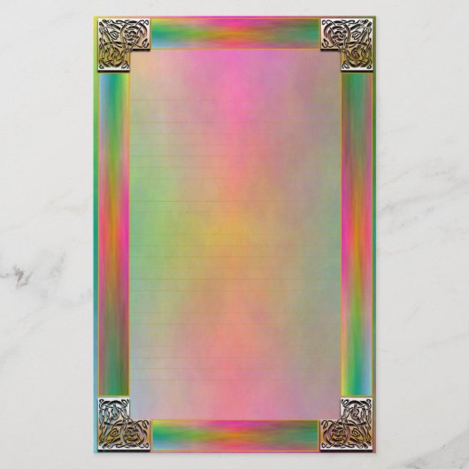 "Celtic Corners Four" fijn gevoerd briefpapier (Voorkant)