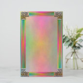 "Celtic Corners Four" fijn gevoerd briefpapier (Staand voorkant)