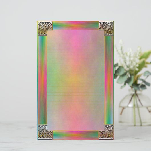 "Celtic Corners Four" fijn gevoerd briefpapier (Staand voorkant)