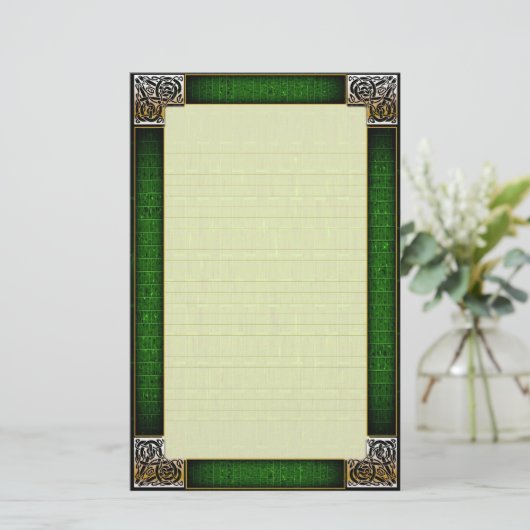 "Celtic Corners Six" fijn gevoerd briefpapier (Staand voorkant)
