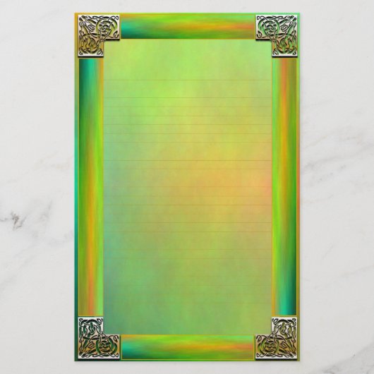 "Celtic Corners Two" fijn gevoerd briefpapier (Voorkant)
