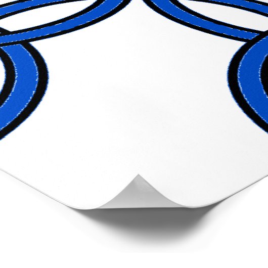 Celtic Cross 11 Blue Poster (Hoek)