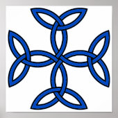 Celtic Cross 11 Blue Poster (Voorkant)