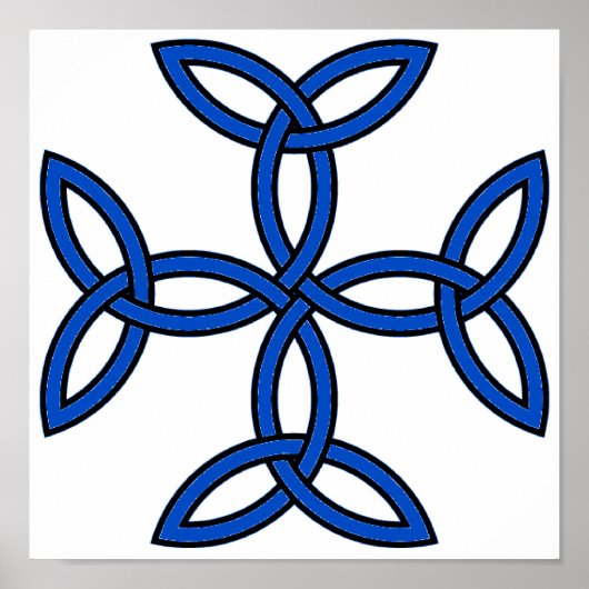 Celtic Cross 11 Blue Poster (Voorkant)