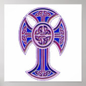 Celtic Cross 2 Paars Poster (Voorkant)