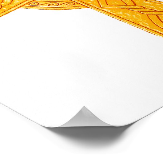 Celtic Cross 3 Gold Poster (Hoek)