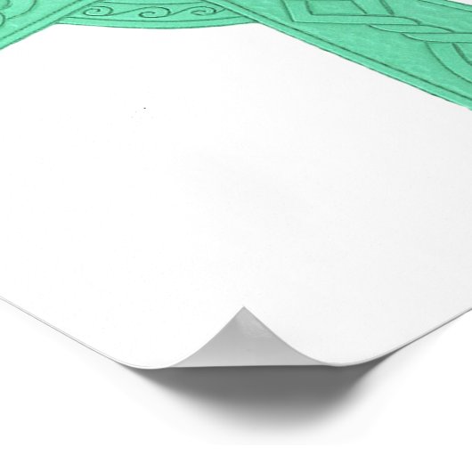 Celtic Cross 3 Green Poster (Hoek)