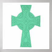 Celtic Cross 3 Green Poster (Voorkant)
