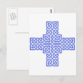 Celtic Cross 6 Blue Briefkaart (Voorkant / Achterkant)