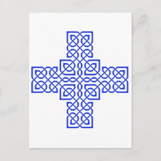 Celtic Cross 6 Blue Briefkaart