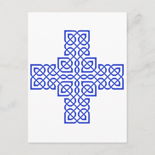 Celtic Cross 6 Blue Briefkaart (Voorkant)