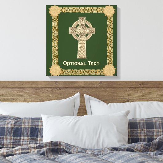 Celtic Cross aangepast Canvas Afdruk (Insitu (Slaapkamer))