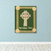 Celtic Cross aangepast Canvas Afdruk (Insitu (Houten vloer))