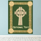 Celtic Cross aangepast Canvas Afdruk (Insitu (Houten vloer))