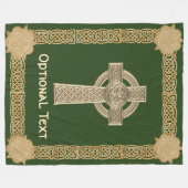 Celtic Cross aangepast Fleece Deken (Voorkant (Horizontaal))