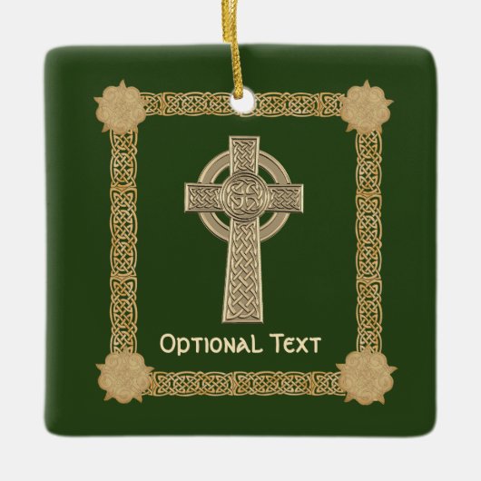 Celtic Cross aangepast Keramisch Ornament (Voorkant)