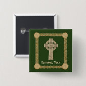 Celtic Cross aangepast Vierkante Button 5,1 Cm (Voorkant /achterkant)