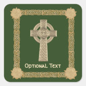 Celtic Cross aangepast Vierkante Sticker (Voorkant)
