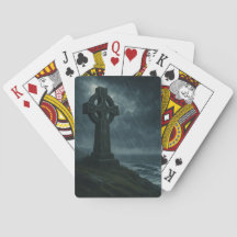 Celtic Cross bij Stormy Windswept Zee