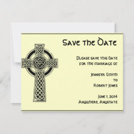 Celtic Cross Black en Mythic Ivory Save the Date
