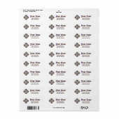 Celtic Cross Blauw en Goud Etiket (Full Sheet)