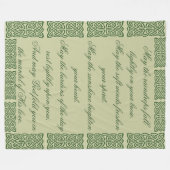 Celtic Cross Blessing Fleece Deken (Voorkant (Horizontaal))