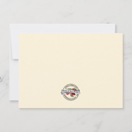 Celtic Cross Bloemen Begrafenis Condoleance Sympat Bedankkaart (Achterkant)