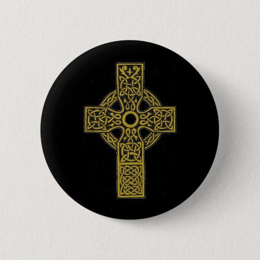 Celtic Cross Buttonnen Ronde Button 5,7 Cm (Voorkant)